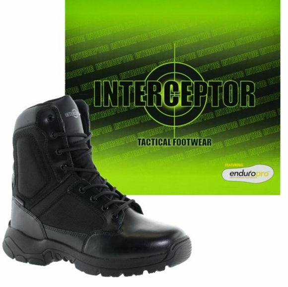 Interceptor Shoes New Interceptor Pilot Black Leather Waterproof